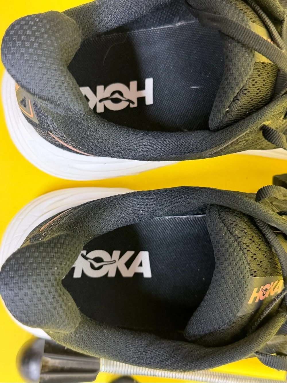 Hoka Clifton 10 Womens Running Shoes Black Rose Gold 1162031 BRGL SIZE 9.5 B